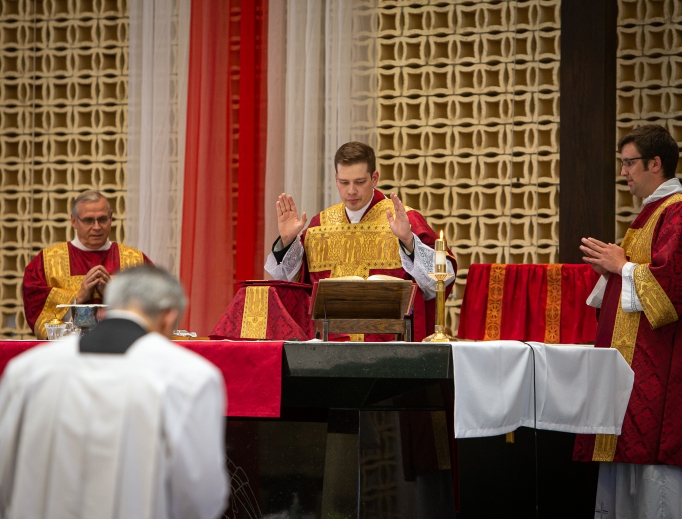 Above, Father Paul Hedman celebrates his first Mass on May 31. Above, Father Paul Hedman celebrates his first Mass on May 31.