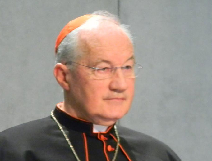 Cardinal Marc Ouellet, prefect of the Congregation for Bishops, listens to a statement at a 2011 press conference.
Cardinal Marc Ouellet, prefect of the Congregation for Bishops, listens to a statement at a 2011 press conference.