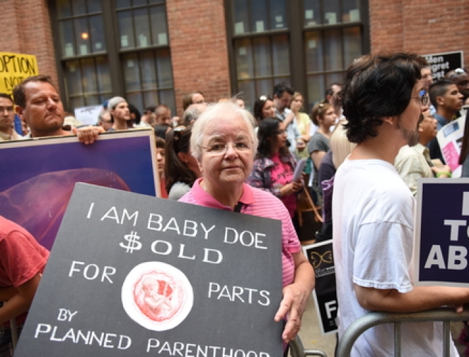 Pro-life activists in front of Planned Parenthood's Margaret Sanger Clinic on Bleecker St in Manhattan. Pro-life activists in front of Planned Parenthood's Margaret Sanger Clinic on Bleecker St in Manhattan.