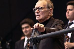 Ennio Morricone at the Estadio Bicentenario de la Florida in 2013. Ennio Morricone at the Estadio Bicentenario de la Florida in 2013.