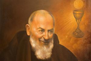This portrait of St. Pio by an unknown artist of the 20th century is displayed in the church of the Capuchin convent (Iglesia Santo Anchel) in Cordoba, Spain.
This portrait of St. Pio by an unknown artist of the 20th century is displayed in the church of the Capuchin convent (Iglesia Santo Anchel) in Cordoba, Spain.