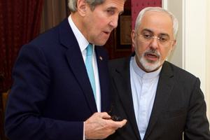 Secretary of State John Kerry walks with Iranian Foreign Minister Javad Zarif during April 2015 negotiations in Lausanne, Switzerland, about the future of Irans’s nuclear program. Secretary of State John Kerry walks with Iranian Foreign Minister Javad Zarif during April 2015 negotiations in Lausanne, Switzerland, about the future of Irans’s nuclear program.