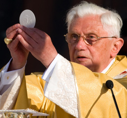 Pope Benedict celebrates Mass in Jerusalem. Pope Benedict celebrates Mass in Jerusalem.