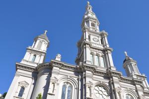 Cathedral of the Blessed Sacrament in downtown Sacramento. Cathedral of the Blessed Sacrament in downtown Sacramento.