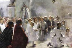 ZDZISŁAW JASINSKI, PALM SUNDAY MASS, 1891 ZDZISŁAW JASINSKI, PALM SUNDAY MASS, 1891