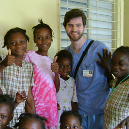 Dr. Thomas Heyne volunteers in poverty-striken countries. Here he is in Haiti. Dr. Thomas Heyne volunteers in poverty-striken countries. Here he is in Haiti.