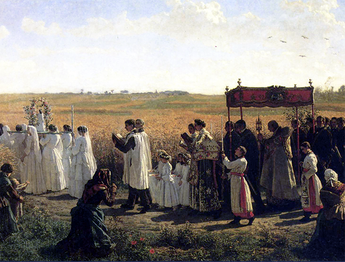 Jules Breton, “The Blessing of the Wheat in Artois,” 1857 Jules Breton, “The Blessing of the Wheat in Artois,” 1857