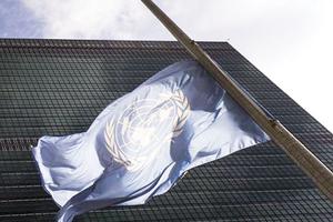 U.N. flag outside the United Nations headquarters in New York U.N. flag outside the United Nations headquarters in New York