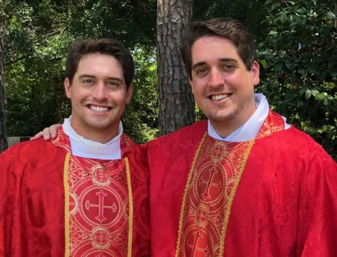 Father Connor (left) and Father Peyton Plessala. Father Connor (left) and Father Peyton Plessala.