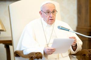 Pope Francis during his weekly General Audience on June 8, 2020. Pope Francis during his weekly General Audience on June 8, 2020.