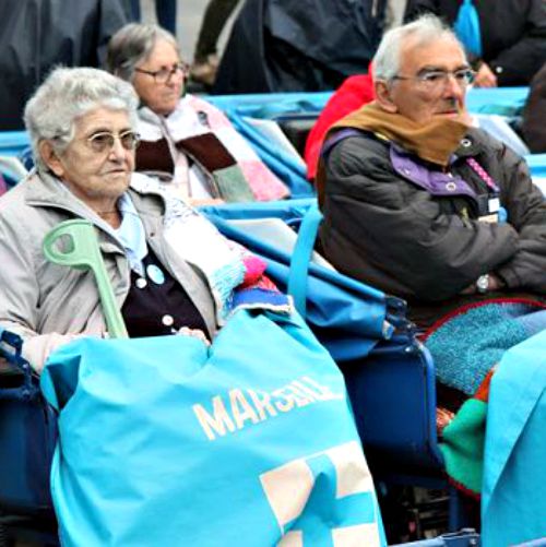 Sick and elderly persons at the Basilica of Our Lady of Lourdes. Sick and elderly persons at the Basilica of Our Lady of Lourdes.