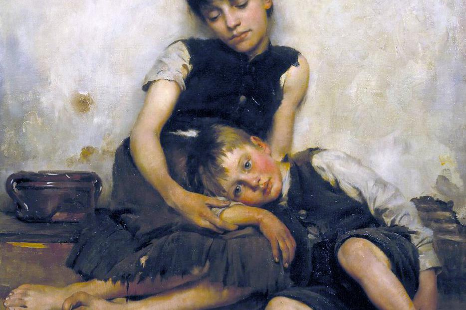 Thomas Kennington (1856–1916), “Orphans” Thomas Kennington (1856–1916), “Orphans”