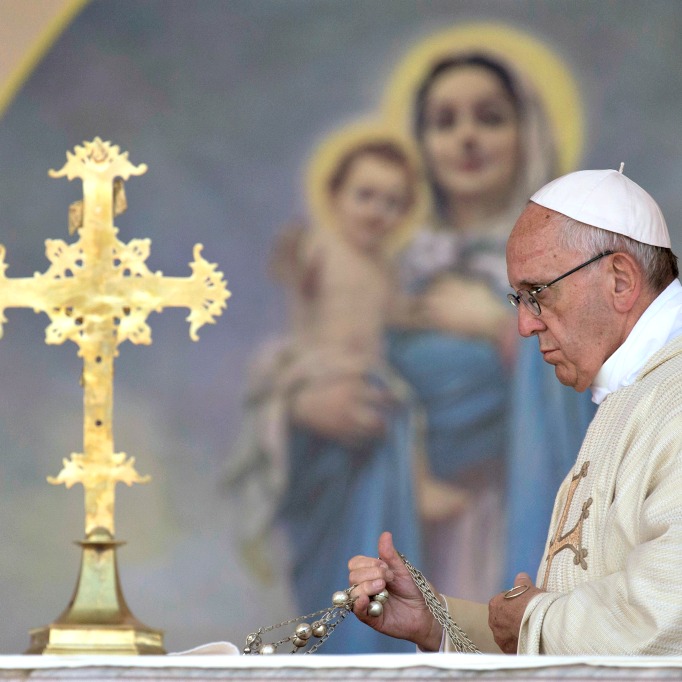 Pope Francis incenses the altar as he celebrates Mass in Vartanants Square, in Gyumri, Armenia on June 25. Pope Francis is in Armenia for a three-day visit. Pope Francis incenses the altar as he celebrates Mass in Vartanants Square, in Gyumri, Armenia on June 25. Pope Francis is in Armenia for a three-day visit.