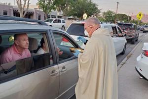 Bishop Peter Baldacchino celebrates Mass on Holy Thursday. 