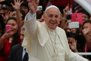 Pope Francis greets youth pilgrims in the Philippines on Jan. 18 Pope Francis greets youth pilgrims in the Philippines on Jan. 18