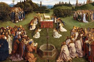 Jan van Eyck, detail from the Ghent Altarpiece, c. 1431 Jan van Eyck, detail from the Ghent Altarpiece, c. 1431