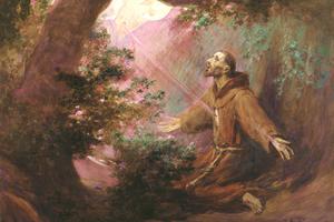 José Benlliure y Gil (1855–1937), “Saint Francis Receives the Stigmata” José Benlliure y Gil (1855–1937), “Saint Francis Receives the Stigmata”