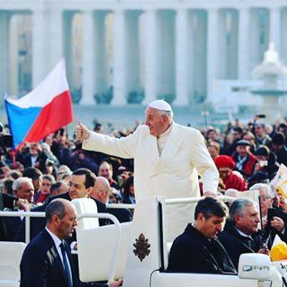 Pope Francis shares joy at a recent audience. Pope Francis shares joy at a recent audience.