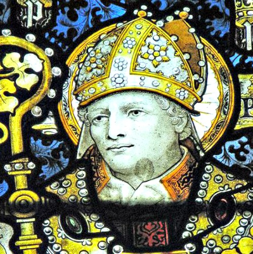 St. Patrick, as seen in C.E. Kempe’s stained glass in St. John the Baptist parish, Burford, U.K. St. Patrick, as seen in C.E. Kempe’s stained glass in St. John the Baptist parish, Burford, U.K.