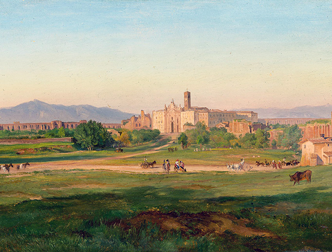Friedrich Loos, “Basilica di Santa Croce in Gerusalemme,” c. 1848 Friedrich Loos, “Basilica di Santa Croce in Gerusalemme,” c. 1848