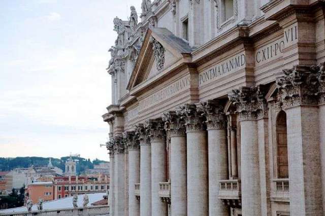 A view of the facade of St. Peter’s Basilica from the Vatican’s Apostolic Palace. A view of the facade of St. Peter’s Basilica from the Vatican’s Apostolic Palace.