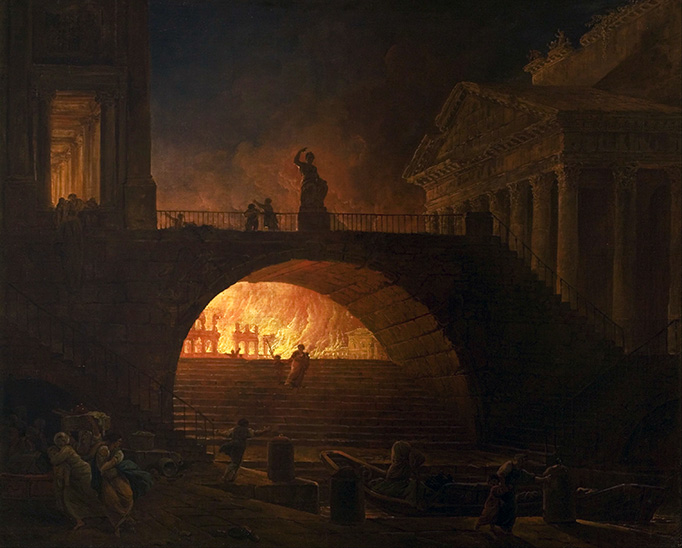 In a famous example of “fake news” dating to the first century A.D., Tacitus (Annals XV.44) wrote that Nero, to deflect blame for the fire of Rome, “fastened the guilt and inflicted the most exquisite tortures on a class hated for their abominations, called Christians by the populace.”
In a famous example of “fake news” dating to the first century A.D., Tacitus (Annals XV.44) wrote that Nero, to deflect blame for the fire of Rome, “fastened the guilt and inflicted the most exquisite tortures on a class hated for their abominations, called Christians by the populace.”
