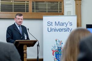 IDENTITY-CONSCIOUS. Vice Chancellor Francis Campbell, former British ambassador to the Holy See, is enhancing the Catholic identity of St. Mary’s University. IDENTITY-CONSCIOUS. Vice Chancellor Francis Campbell, former British ambassador to the Holy See, is enhancing the Catholic identity of St. Mary’s University.