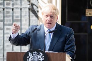 Boris Johnson, U.K. prime minister, delivers a speech outside 10 Downing Street in London, July 24, 2019. Boris Johnson, U.K. prime minister, delivers a speech outside 10 Downing Street in London, July 24, 2019.