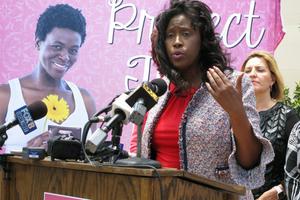 Louisiana politician Katrina Jackson, D-Monroe, shown talking to reporters in 2019 while serving as a state representative, authored the law that required doctors at abortion facilities to have admitting privileges at a local hospital in the June Medical Services v. Russo case. Following the Supreme Court ruling this week striking down the law, the now-state senator said the decision ‘was not in line with basic women’s health, protecting women and offering women equal access to true health care.’ Louisiana politician Katrina Jackson, D-Monroe, shown talking to reporters in 2019 while serving as a state representative, authored the law that required doctors at abortion facilities to have admitting privileges at a local hospital in the June Medical Services v. Russo case. Following the Supreme Court ruling this week striking down the law, the now-state senator said the decision ‘was not in line with basic women’s health, protecting women and offering women equal access to true health care.’
