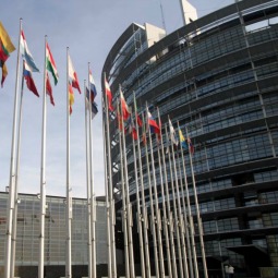 European Parliament building in Strasbourg, France European Parliament building in Strasbourg, France