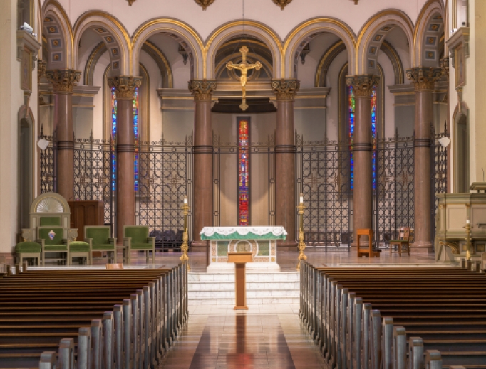 Altar inside the Cathedral of the Sacred Heart at Cathedral Place in Richmond, Virginia. Altar inside the Cathedral of the Sacred Heart at Cathedral Place in Richmond, Virginia.