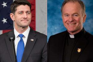 Speaker of the House Paul Ryan (l) and Jesuit Father Patrick Conroy, chaplain for the House. Speaker of the House Paul Ryan (l) and Jesuit Father Patrick Conroy, chaplain for the House.