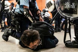 A Hong Kong protester is detained by police at Po Lam Station on Sept. 5, 2019 in Hong Kong, China. Pro-democracy protesters have continued demonstrations across Hong Kong since 9 June against a controversial bill that allows extraditions to mainland China, as the ongoing protests, many ending up in violent clashes with the police.
A Hong Kong protester is detained by police at Po Lam Station on Sept. 5, 2019 in Hong Kong, China. Pro-democracy protesters have continued demonstrations across Hong Kong since 9 June against a controversial bill that allows extraditions to mainland China, as the ongoing protests, many ending up in violent clashes with the police.