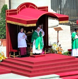 Pope Francis celebrates Mass for the Evangelium Vitae weekend on June 16 in St. Peter's Square. Pope Francis celebrates Mass for the Evangelium Vitae weekend on June 16 in St. Peter's Square.