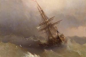 Ivan Konstantinovich Aivazovsky, “Ship in the Stormy Sea,” c. 1887 Ivan Konstantinovich Aivazovsky, “Ship in the Stormy Sea,” c. 1887