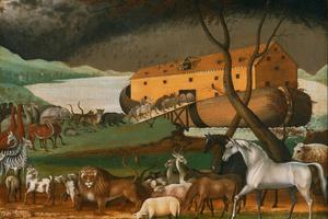 Noah's Ark (1846), a painting by the American folk painter Edward Hicks Noah's Ark (1846), a painting by the American folk painter Edward Hicks