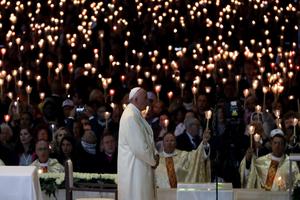 Pope prays the Rosary May 12 at Fatima. Pope prays the Rosary May 12 at Fatima.
