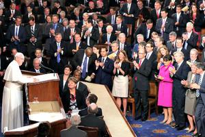 Pope Francis addresses members of Congress during a joint meeting in the House Chamber of the U.S. Capitol on Sept. 24. Pope Francis addresses members of Congress during a joint meeting in the House Chamber of the U.S. Capitol on Sept. 24.