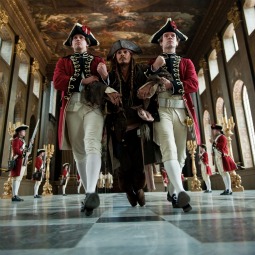 Johnny Depp, center, stars in a scene from the movie Pirates of the Caribbean: On Stranger Tides. The Motion Picture Association of America rating is PG-13: parents strongly cautioned. Some material may be inappropriate for children under 13. Johnny Depp, center, stars in a scene from the movie Pirates of the Caribbean: On Stranger Tides. The Motion Picture Association of America rating is PG-13: parents strongly cautioned. Some material may be inappropriate for children under 13.