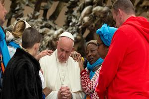 Pope Francis meets with pilgrims during a jubilee audience in the Paul VI Hall on Nov. 11.
Pope Francis meets with pilgrims during a jubilee audience in the Paul VI Hall on Nov. 11.