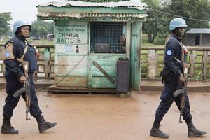 MINUSCA peacekeepers patrol Bangui, Central African Republic, Oct. 22, 2017. MINUSCA peacekeepers patrol Bangui, Central African Republic, Oct. 22, 2017.