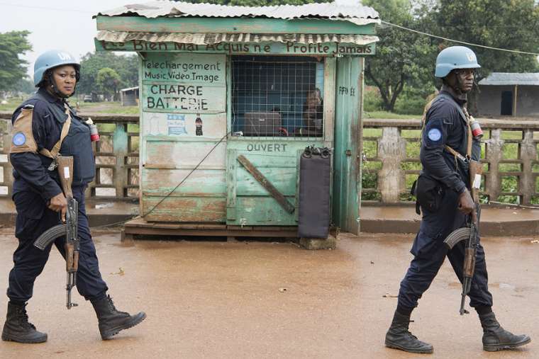 MINUSCA peacekeepers patrol Bangui, Central African Republic, Oct. 22, 2017. MINUSCA peacekeepers patrol Bangui, Central African Republic, Oct. 22, 2017.