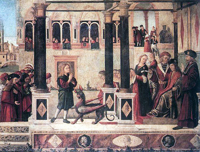 Vittore Carpaccio, “The Daughter of of Emperor Gordian is Exorcised by St. Triphun”, 1507 Vittore Carpaccio, “The Daughter of of Emperor Gordian is Exorcised by St. Triphun”, 1507
