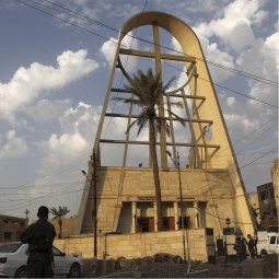 Iraqi policemen stand guard outside Our Lady of Salvation church, where gunmen held hostages, in Baghdad November 1, 2010. An unclear number of Iraqi Catholics died on Sunday when police stormed the Baghdad church where gunmen were holding dozens of parishioners hostage, threatening to kill them if al Qaeda prisoners were not released. Iraqi policemen stand guard outside Our Lady of Salvation church, where gunmen held hostages, in Baghdad November 1, 2010. An unclear number of Iraqi Catholics died on Sunday when police stormed the Baghdad church where gunmen were holding dozens of parishioners hostage, threatening to kill them if al Qaeda prisoners were not released.