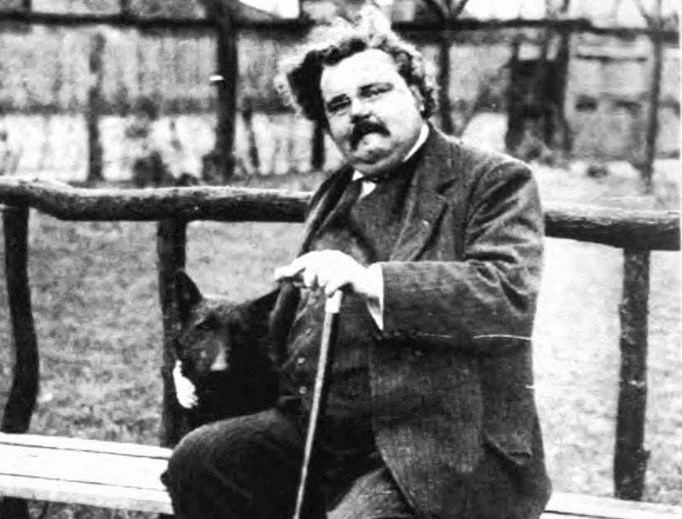 British writer G.K. Chesterton, shown in a portrait circa 1920, may be considered for sainthood. A priest has been investigating his life and will share his findings soon. British writer G.K. Chesterton, shown in a portrait circa 1920, may be considered for sainthood. A priest has been investigating his life and will share his findings soon.
