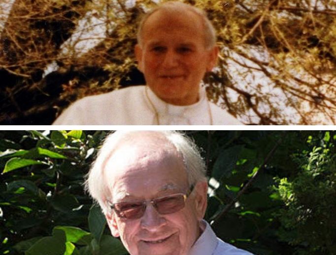 Top: Pope John Paul II. Bottom: Professor Karol Tarnowski. Top: Pope John Paul II. Bottom: Professor Karol Tarnowski.