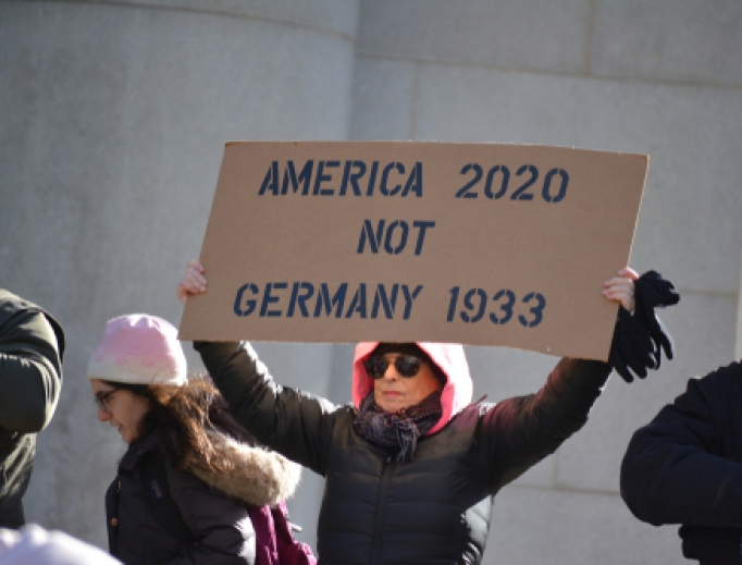People marching from Manhattan to Brooklyn against the rise in antisemitism in New York, January 5, 2020. People marching from Manhattan to Brooklyn against the rise in antisemitism in New York, January 5, 2020.