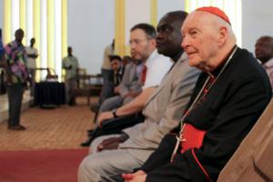 Cardinal Theodore McCarrick attends a meeting in the Central African Republic in 2014 Cardinal Theodore McCarrick attends a meeting in the Central African Republic in 2014