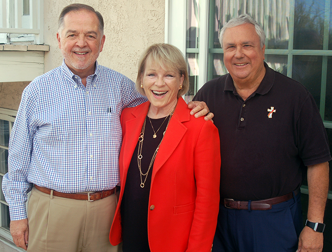 L to R: Michael Aimola, Virginia Sullivan, Deacon Steve Greco L to R: Michael Aimola, Virginia Sullivan, Deacon Steve Greco