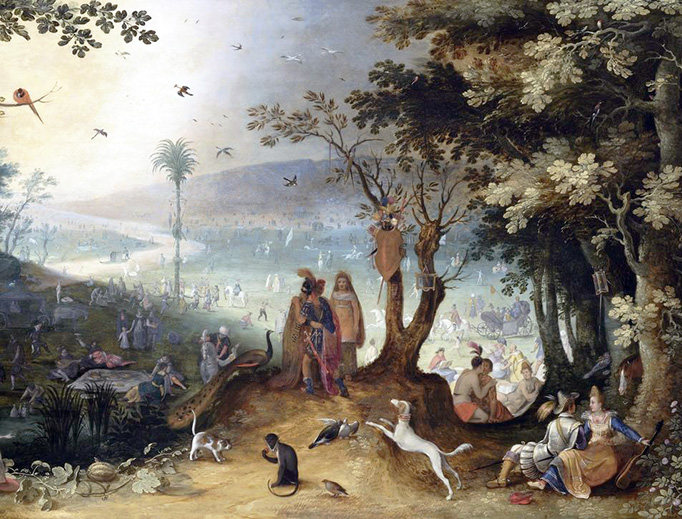 Sebastiaen Vrancx, “Aeneas Meeting with His Father in Elysium,” 1597 Sebastiaen Vrancx, “Aeneas Meeting with His Father in Elysium,” 1597